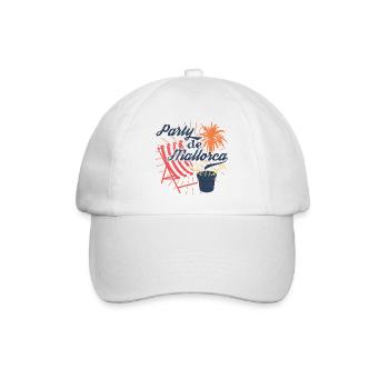 Party auf Mallorca cooles Motiv Geschenk - Baseballkappe - Weiß/Weiß - Vorne