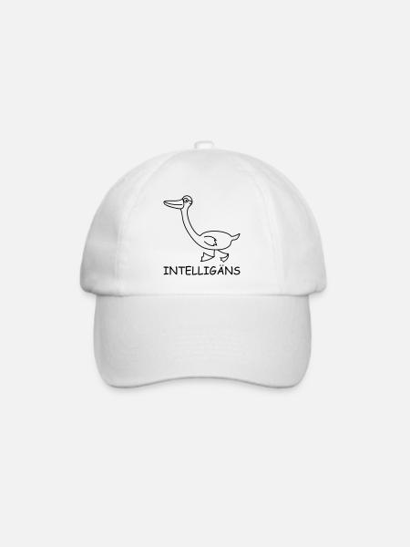 Intelligente Gans - Baseballkappe - Weiß/Weiß