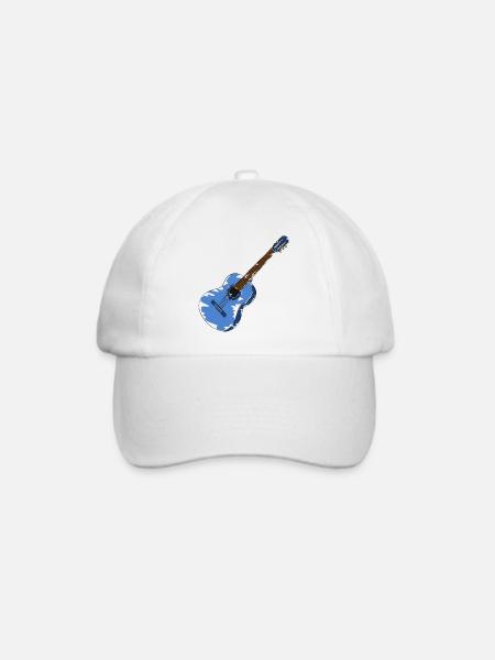 Gitarre Gitarrist Musiker - Baseballkappe - Weiß/Weiß