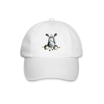 Süßer Esel - Baseballkappe - Weiß/Weiß - Vorne