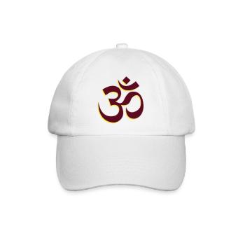Ohm Symbol Yogaentwurf Aum Symbol OM-Symbol - Baseballkappe - Weiß/Weiß - Vorne