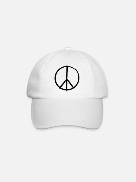 Peacezeichen - Baseballkappe - Weiß/Weiß