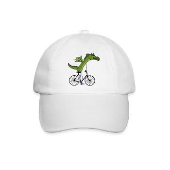 sportlicher Drache - Baseballkappe - Weiß/Weiß - Vorne