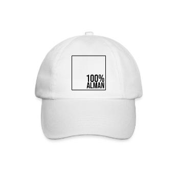 100 Alman - Baseballkappe - Weiß/Weiß - Vorne