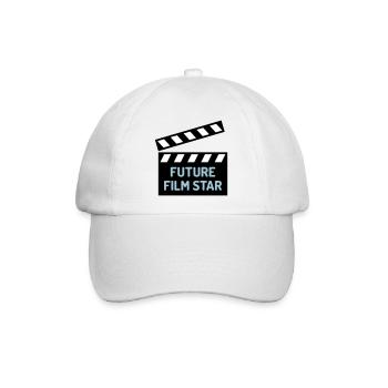 ★ Designfarben änderbar ★ Future film star - Baseballkappe - Weiß/Weiß - Vorne
