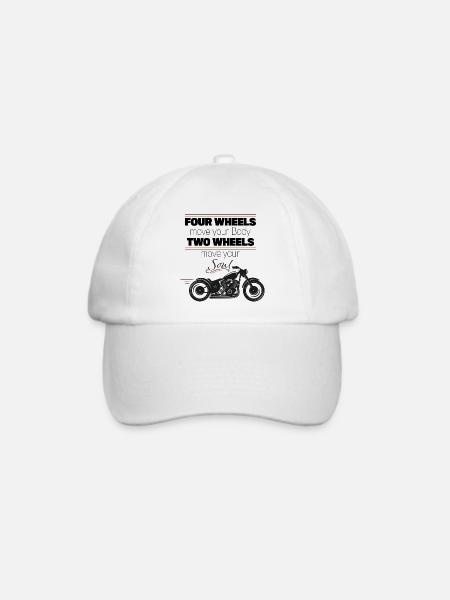 Biker - Baseballkappe - Weiß/Weiß