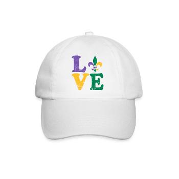 Mardi Gras - Baseballkappe - Weiß/Weiß - Vorne
