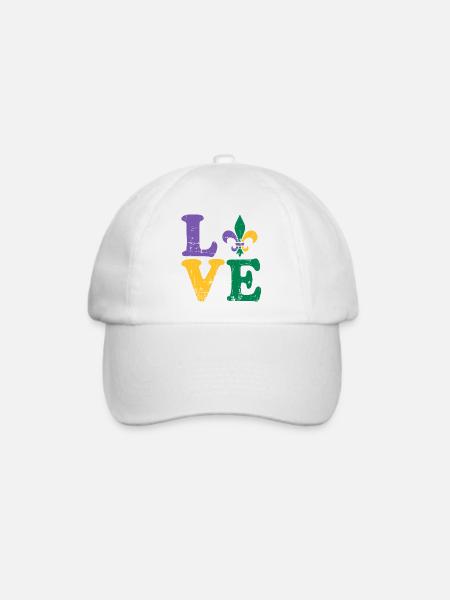 Mardi Gras - Baseballkappe - Weiß/Weiß