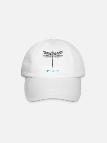 Flügel freiheit schweigen libelle bug fliegen frau - Baseballkappe - Weiß/Weiß