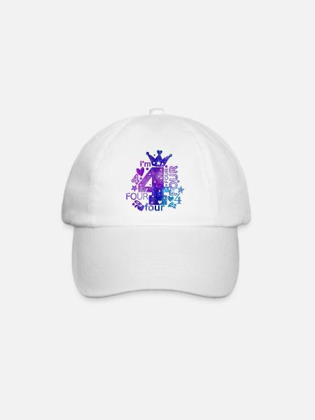 I'm 4 - Baseballkappe - Weiß/Weiß