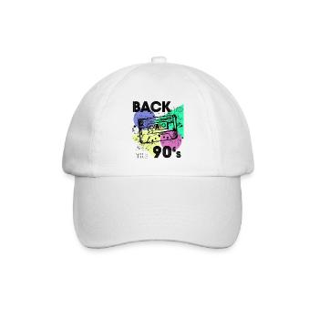 Back to the 90‘s - Baseballkappe - Weiß/Weiß - Vorne