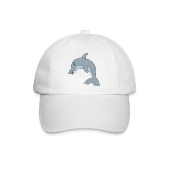delphin - Baseballkappe - Weiß/Weiß - Vorne