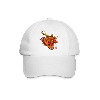 chinesischer Drache - Baseballkappe - Weiß/Weiß - Vorne