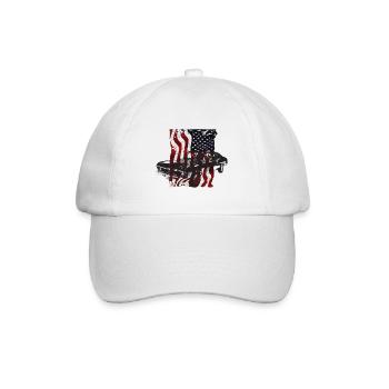 Muscle Car USA Amerika - Baseballkappe - Weiß/Weiß - Vorne