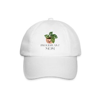 Proud Plant Mom schwarz - Baseballkappe - Weiß/Weiß - Vorne