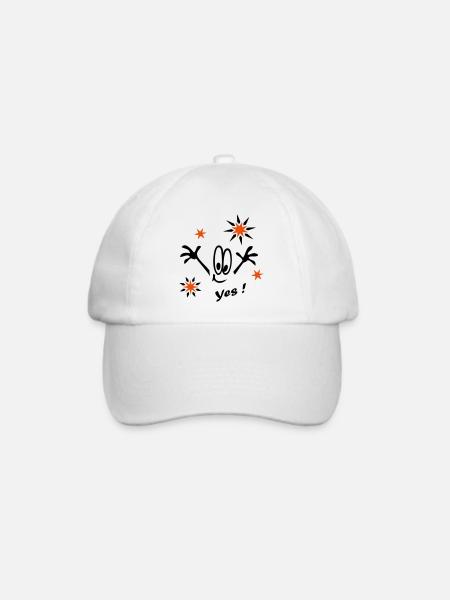 Silvester, Sterne, Yes - Baseballkappe - Weiß/Weiß