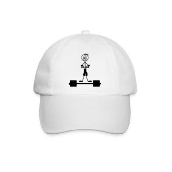 Krafttraining mit Händen übereinander Logo - Baseballkappe - Weiß/Weiß - Vorne
