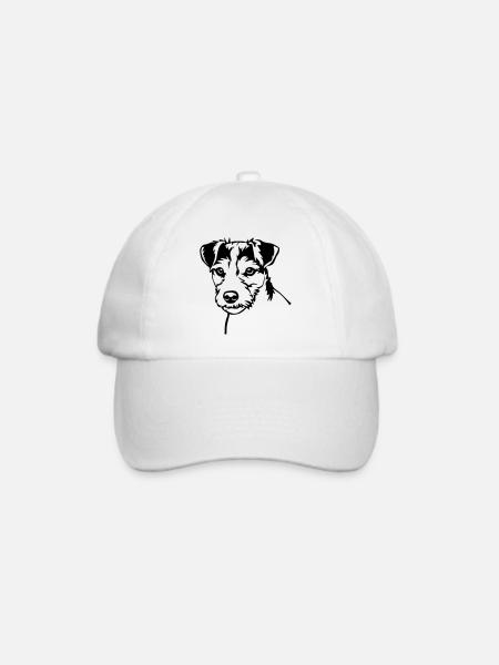 Parson Russell Terrier Kopf - Baseballkappe - Weiß/Weiß