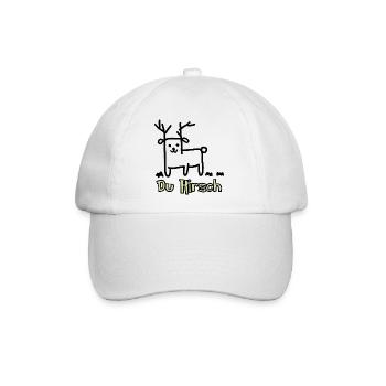 du hirsch - Baseballkappe - Weiß/Weiß - Vorne
