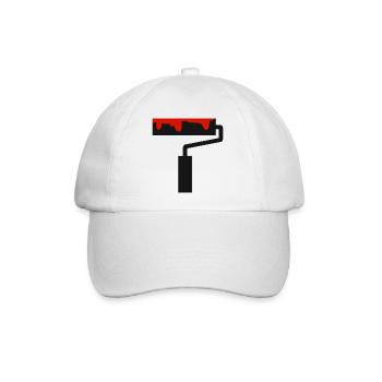 Pinsel Malen Streichen Maler und Lackierer - Baseballkappe - Weiß/Weiß - Vorne