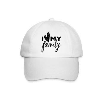 Ich Liebe Meine Familie Family Familien Eltern - Baseballkappe - Weiß/Weiß - Vorne