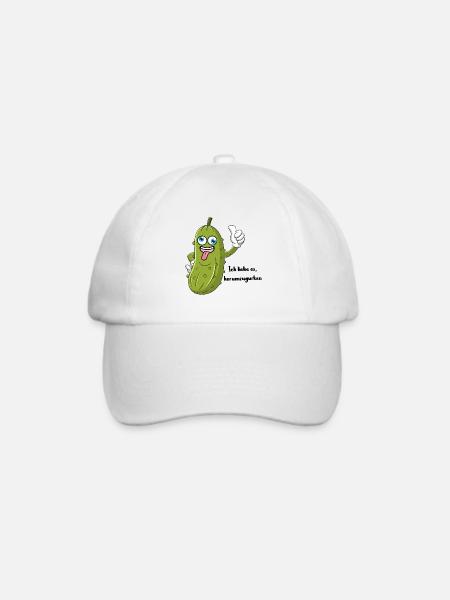 Herumgurken - lustige Gurke Geschenkidee - Baseballkappe - Weiß/Weiß