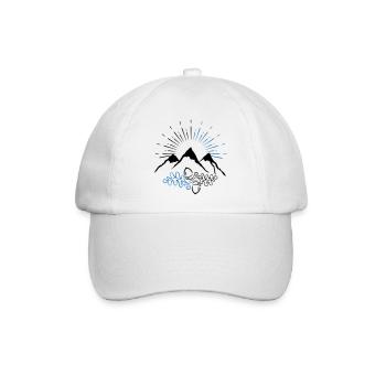 Berge Wandern Bergsteiger Eichenblätter - Baseballkappe - Weiß/Weiß - Vorne