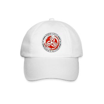 Bretagne - Breizh - Baseballkappe - Weiß/Weiß - Vorne