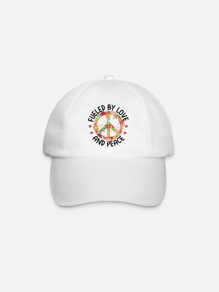 Hippie - Baseballkappe - Weiß/Weiß