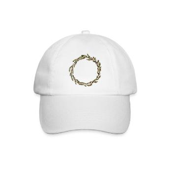 Kranz - weihnachtskranz - Blätter - Baseballkappe - Weiß/Weiß - Vorne
