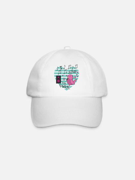 Ich Singe kostenlos - Baseballkappe - Weiß/Weiß