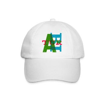 Abitur TypoArt für weiße Shirts - Baseballkappe - Weiß/Weiß - Vorne