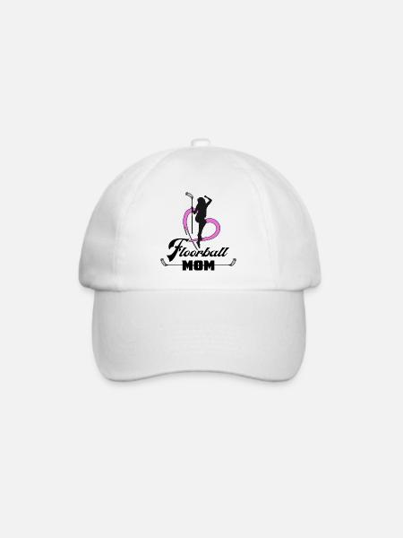 floorball floorball-mom unihockey-mom - Baseballkappe - Weiß/Weiß