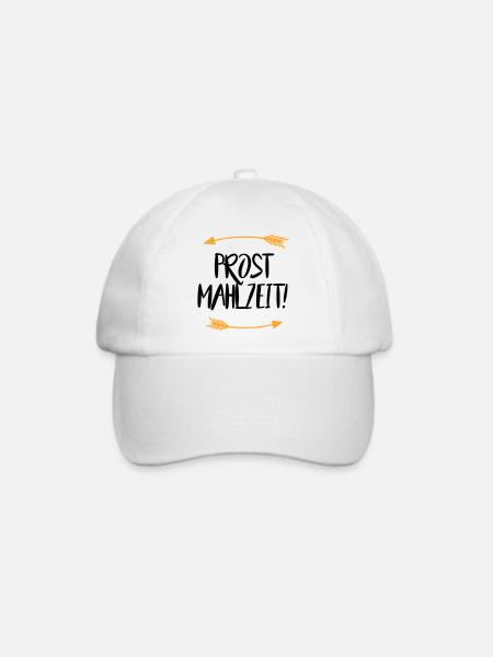 Sprüche Prost Mahlzeit - Baseballkappe - Weiß/Weiß