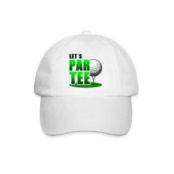 Let's Par Tee Golf Player Golfing Golf Course Golf - Baseballkappe - Weiß/Weiß - Vorne