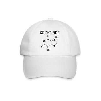 Schokolade Formel - Naschkatze Chemie Kakao - Baseballkappe - Weiß/Weiß - Vorne