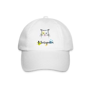 Miesepetra, Katze, Illustration, lustig - Baseballkappe - Weiß/Weiß - Vorne