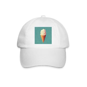 Eiscreme - Baseballkappe - Weiß/Weiß - Vorne