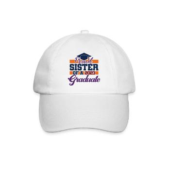 Stolze Schwester eines Abschlussgeschenks 2023 - Baseballkappe - Weiß/Weiß - Vorne