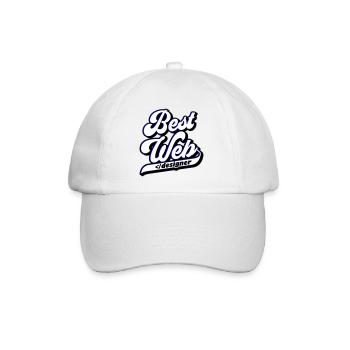Best Web Designer | Farben änderbar - Baseballkappe - Weiß/Weiß - Vorne
