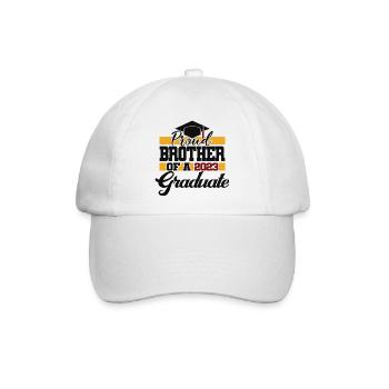 Stolzer Bruder eines Abschlussgeschenks 2023 - Baseballkappe - Weiß/Weiß - Vorne