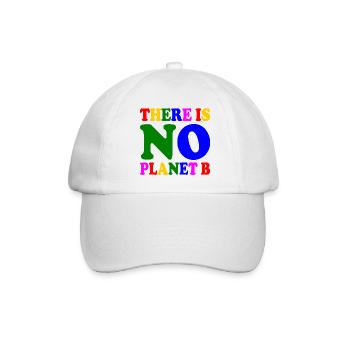 There is no planet b - Baseballkappe - Weiß/Weiß - Vorne