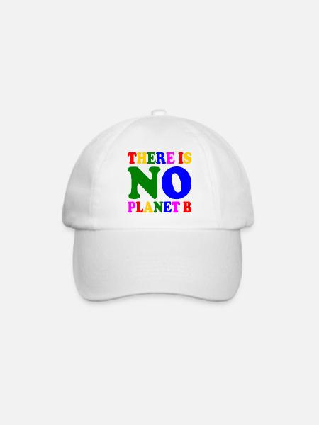 There is no planet b - Baseballkappe - Weiß/Weiß