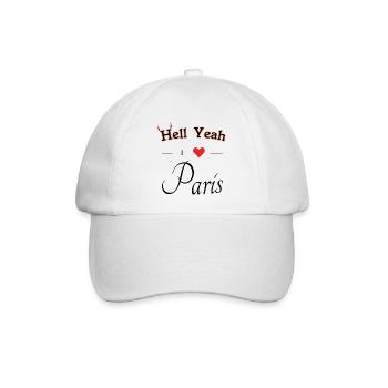 hell yeah i love Paris - Baseballkappe - Weiß/Weiß - Vorne