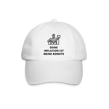 DEINE INFLATION IST MEINE RENDITE - Baseballkappe - Weiß/Weiß - Vorne