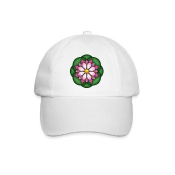 Lotusblume - Baseballkappe - Weiß/Weiß - Vorne