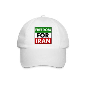 Freedom for iran - Baseballkappe - Weiß/Weiß - Vorne