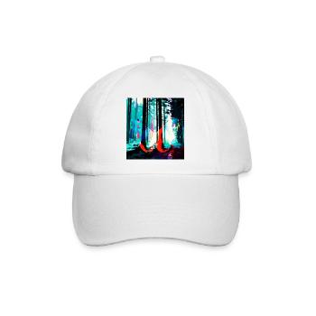 Neonwald Traumprint - Baseballkappe - Weiß/Weiß - Vorne