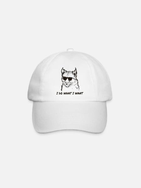 Luchs - Baseballkappe - Weiß/Weiß