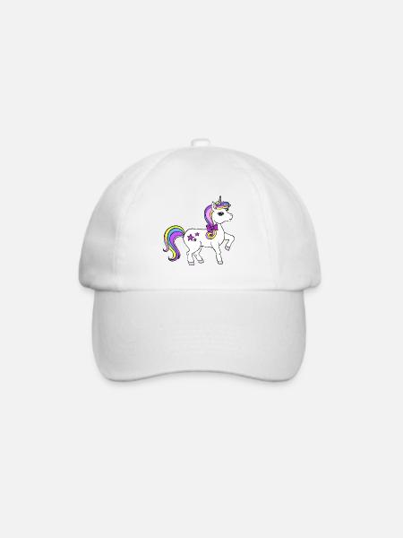 Einhorn - Baseballkappe - Weiß/Weiß
